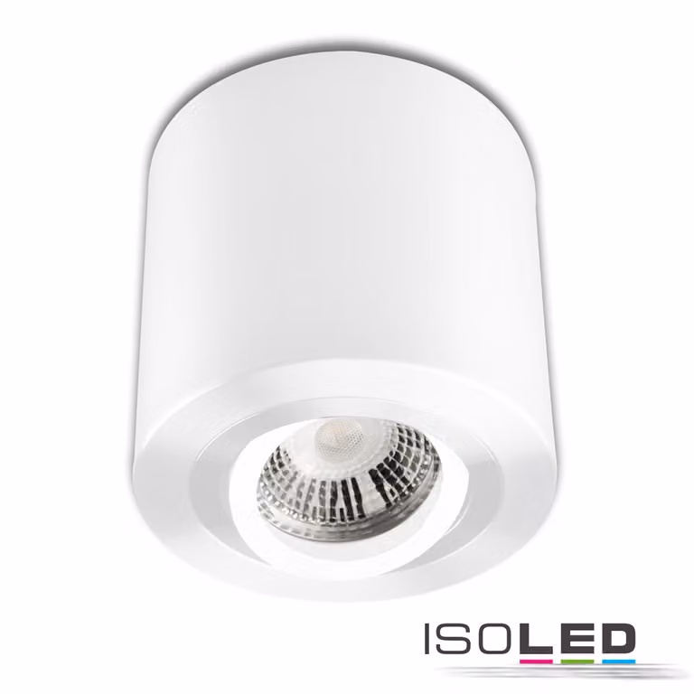 Plafoniera rotonda per GU10/MR16, alluminio bianco, senza lampadine