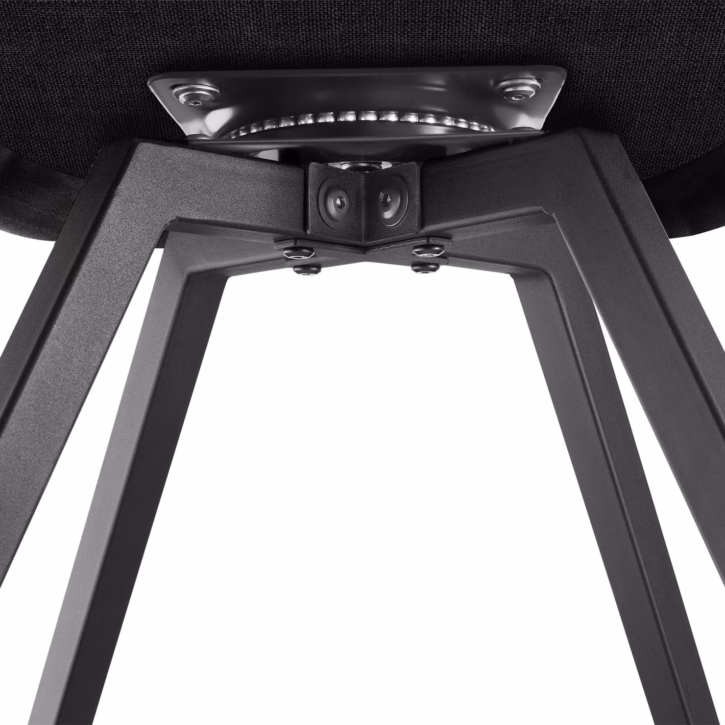 Poltrona girevole Snug TecTake GmbH con braccioli in velluto nero per la tua zona pranzo – 1