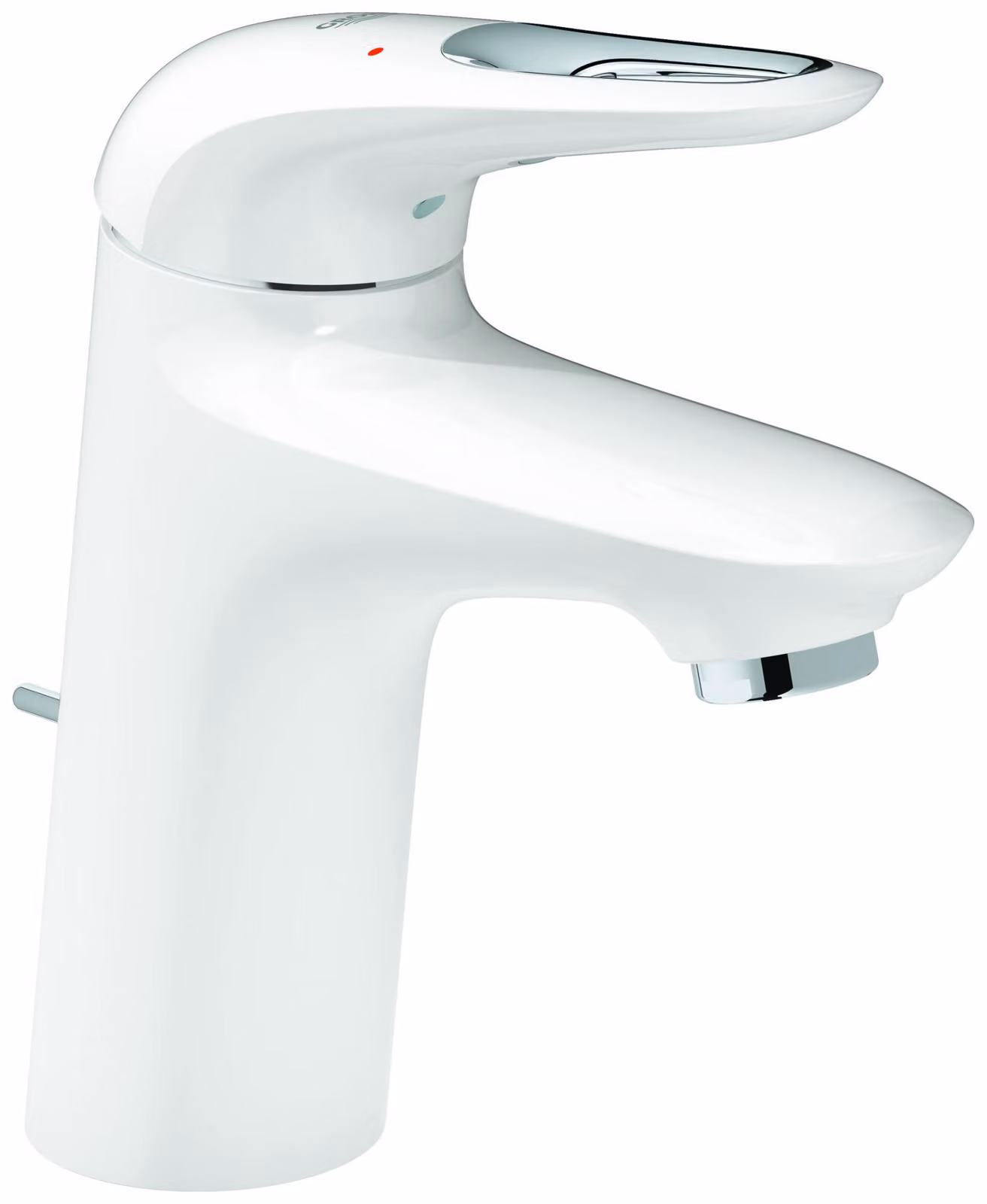 Grohe Eurostyle Mitigeur monocommandé pour lavabo, S-Size, saillie 110mm, vidage à tirette, manette ouverte, 33558LS3, 33558LS3