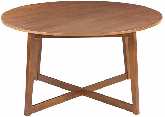 Tavolo da pranzo rovere scuro rotondo di ispirazione retrò design soggiorno sala da pranzo