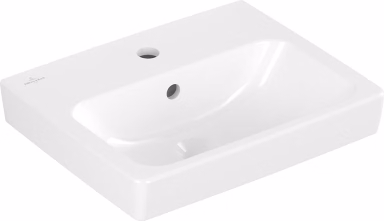 V&B Architectura lavabo 45x36,5 cm, B con, 1 rubinetto, w troppopieno, bianco C+