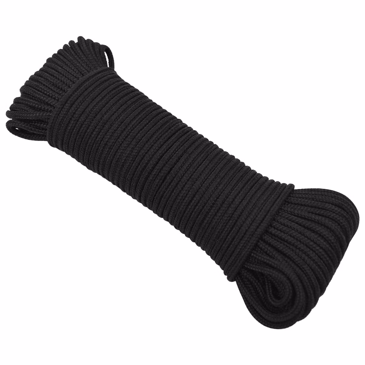 Corda multiuso vidaXL in plastica nera, diametro 4 mm, lunghezza 50 m, carico massimo 105 kg