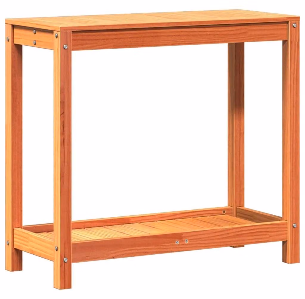 Solidchoice - Tavolino da fioriera in legno massello di pino, 82,5 x 35 x 75 cm