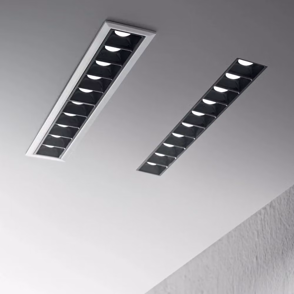 Modulo Lika IDEAL LUX Lampada LED da incasso rettangolare in alluminio nero, 20W, 3000K Luce Calda – 2