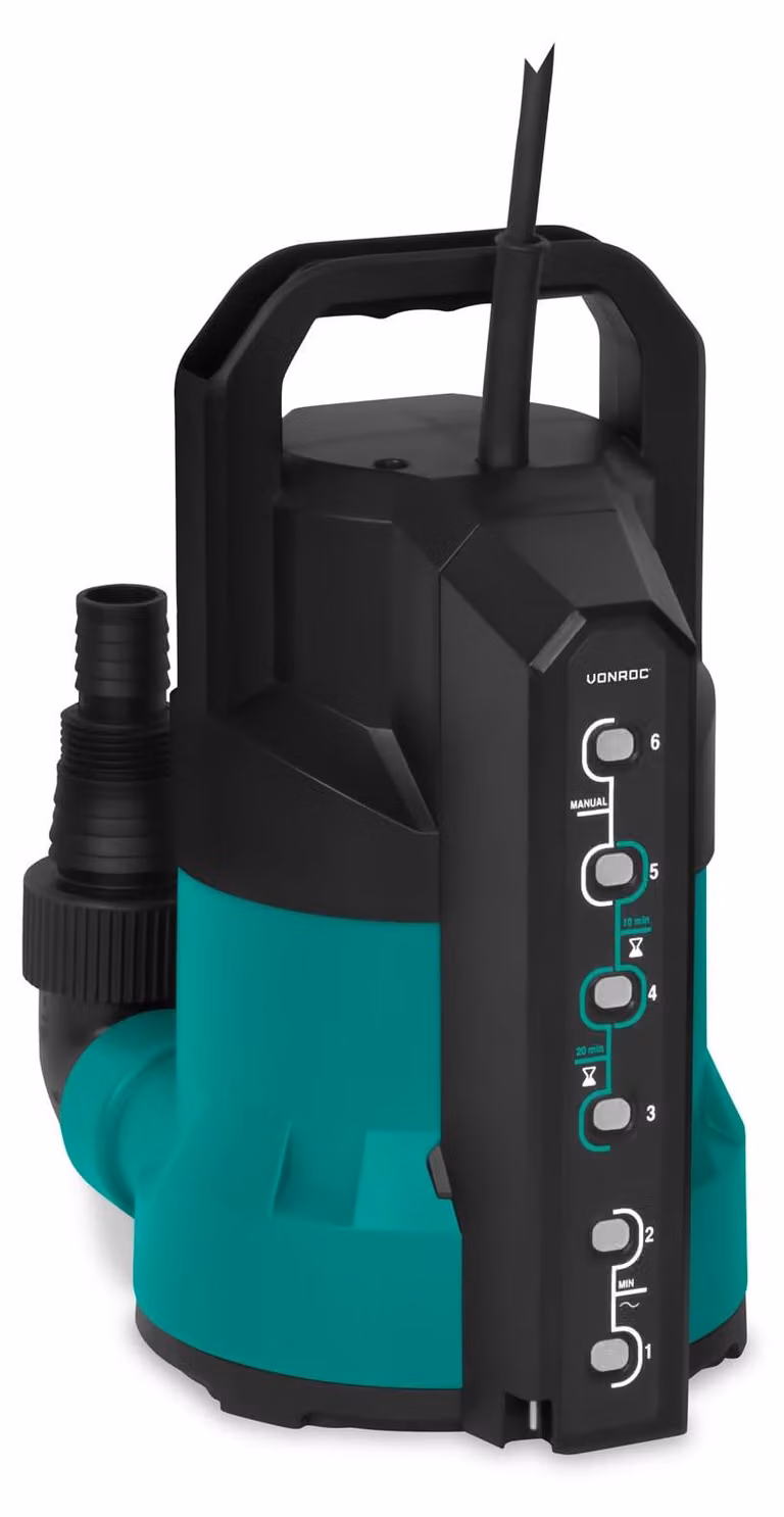Pompa sommergibile per acqua pulita, portata 17.000 litri/ora, potenza 550 W