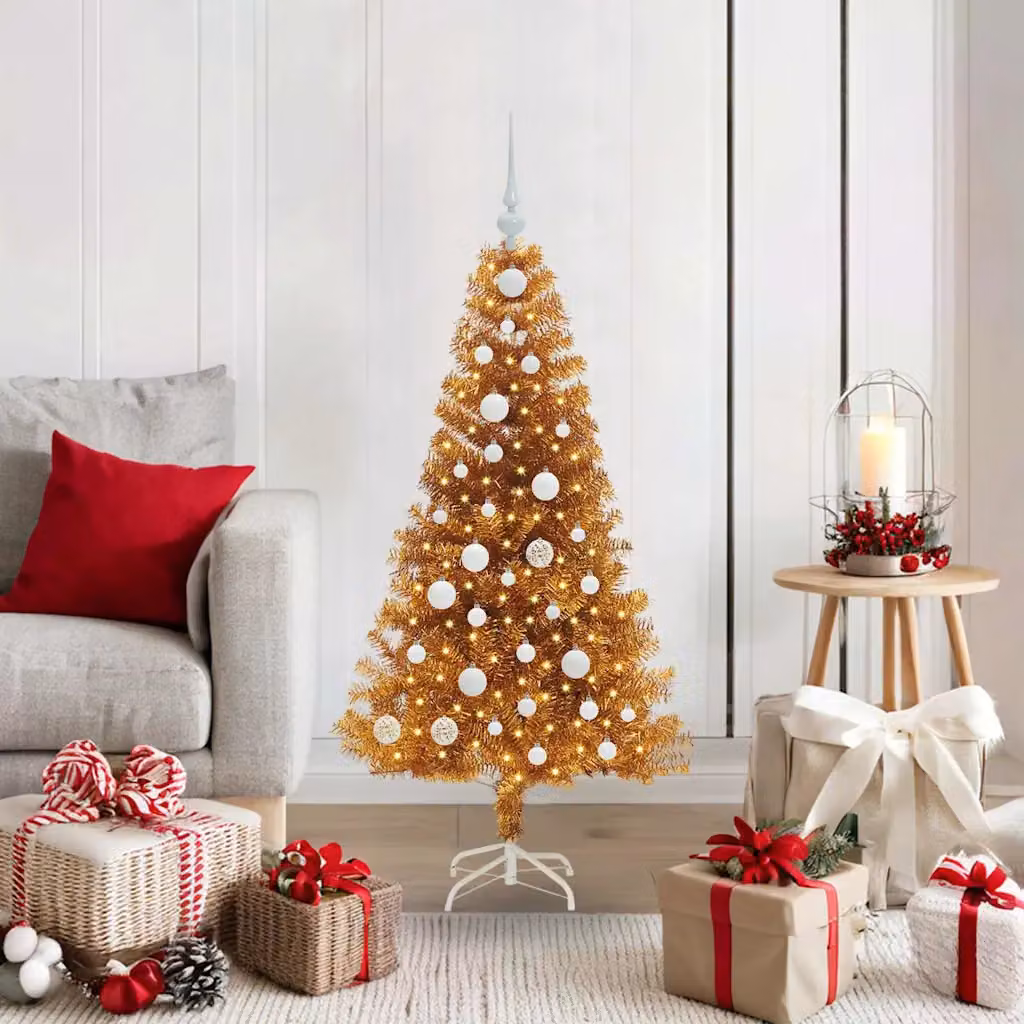 vidaXL Albero di Natale Oro 120 cm PET