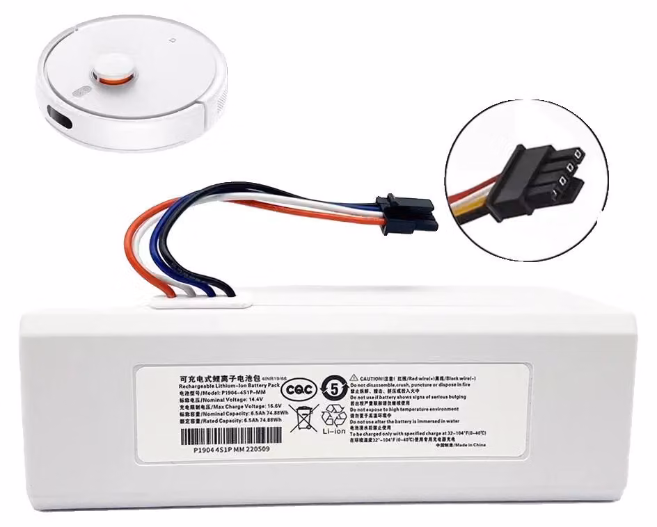Batterie per aspirapolvere robot, capacità 6500 mAh, ricarica a doppia tensione, modello 9800, 14,4 V