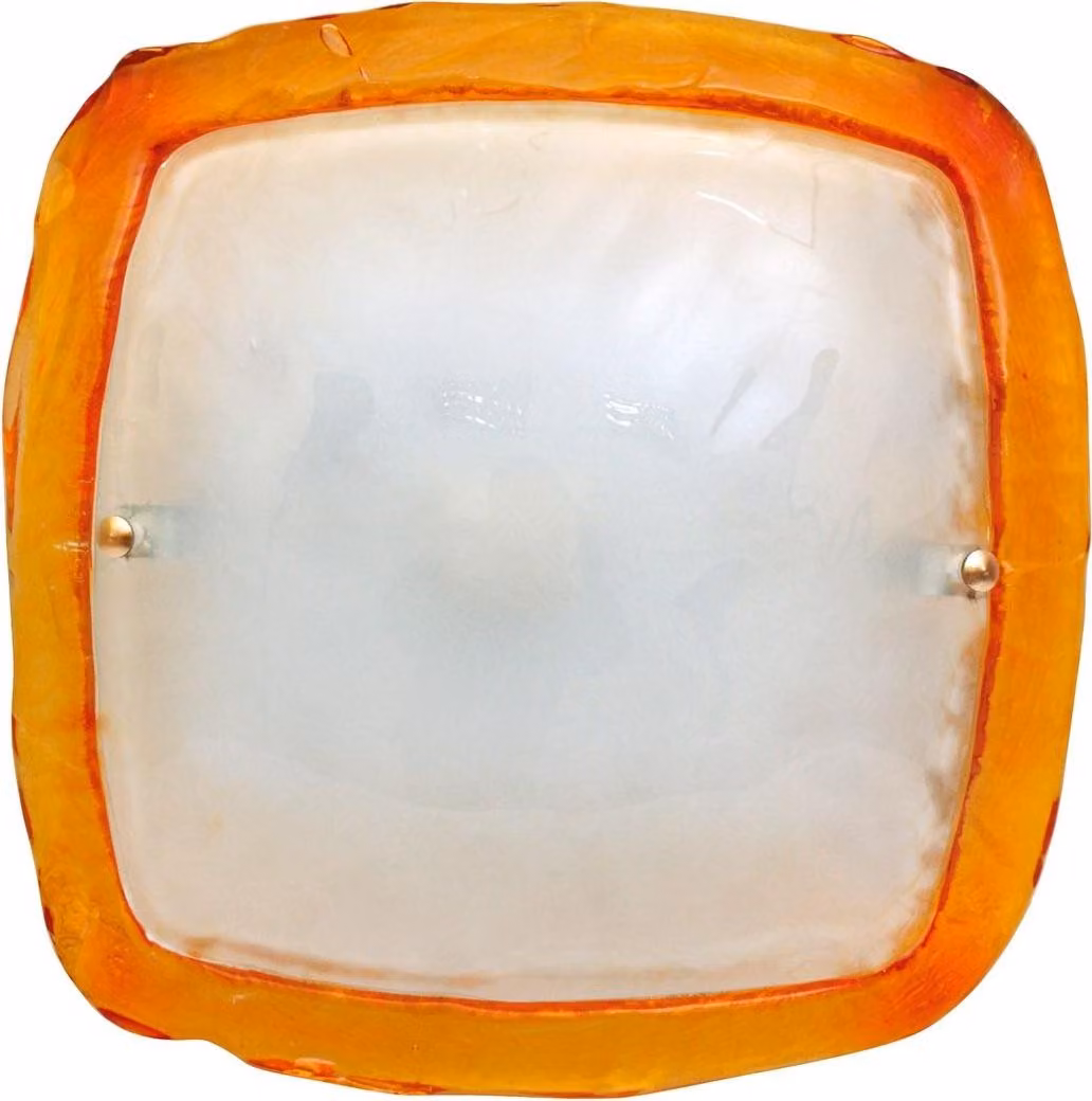 Lampada da soffitto BORGO - 1xE27, 60W, arancione / bianco