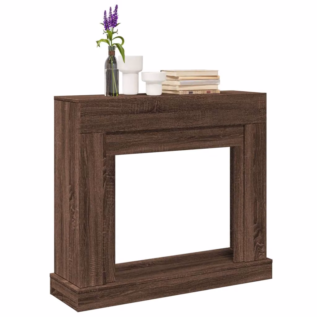 Cornice per Camino vidaXL in Rovere Marrone, L: 100 cm, P: 30 cm, H: 87,5 cm