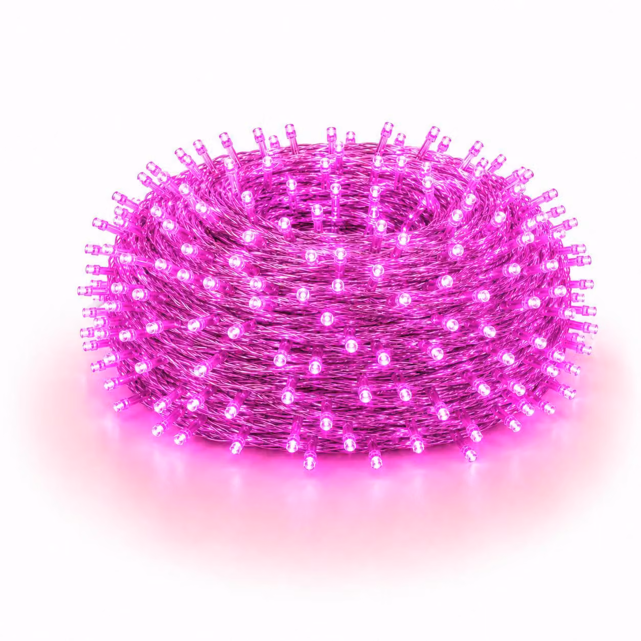 20M 200LEDs 8 Modes Fairy Lights Power LED Christmas Fairy Lights Cavo trasparente Camera Decorazione Luce Festa Giardino Albero di Natale Illuminazione, Rosa