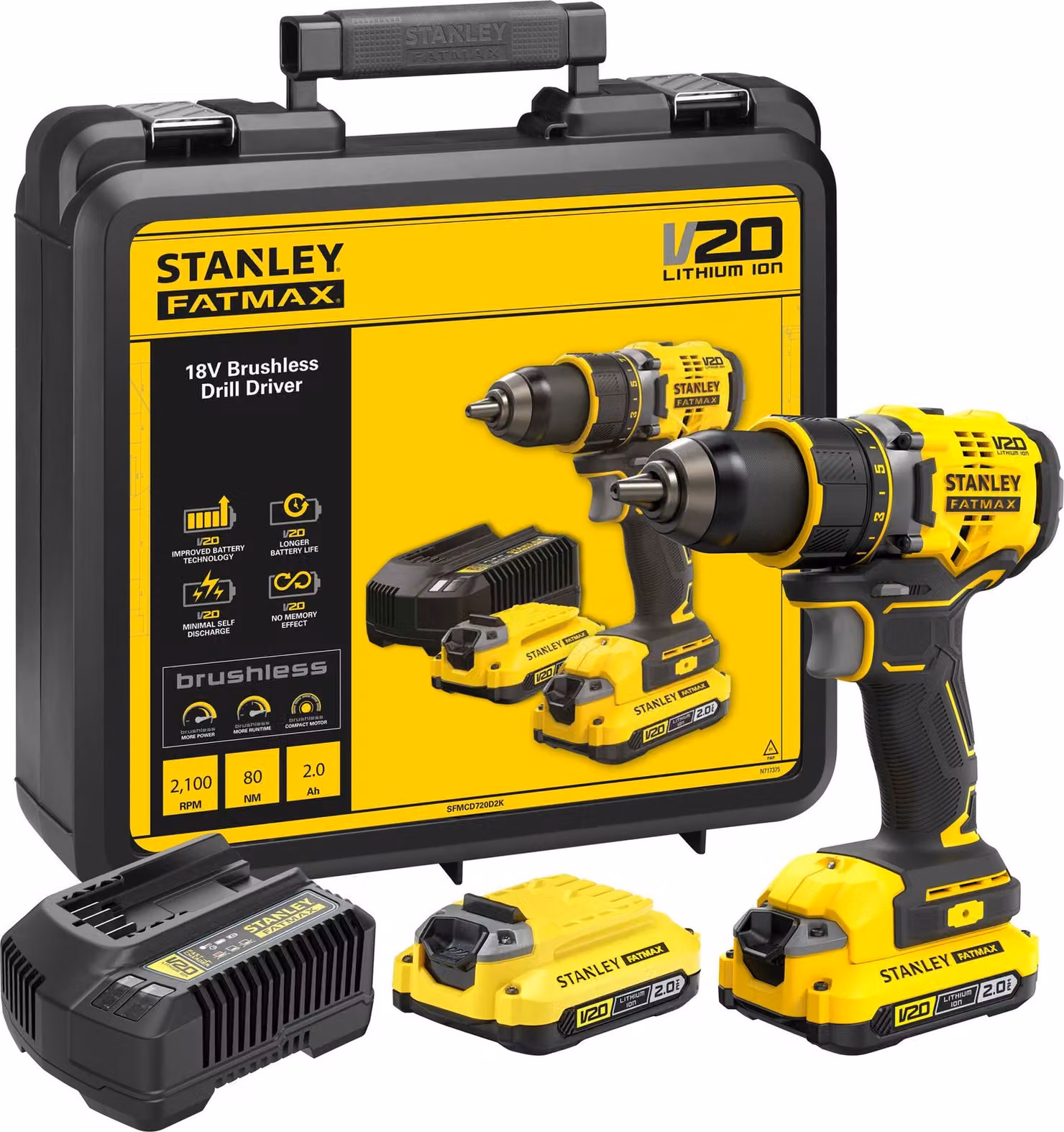 Wiertarko-wkrętarka 18V SFMCD720D2K STANLEY