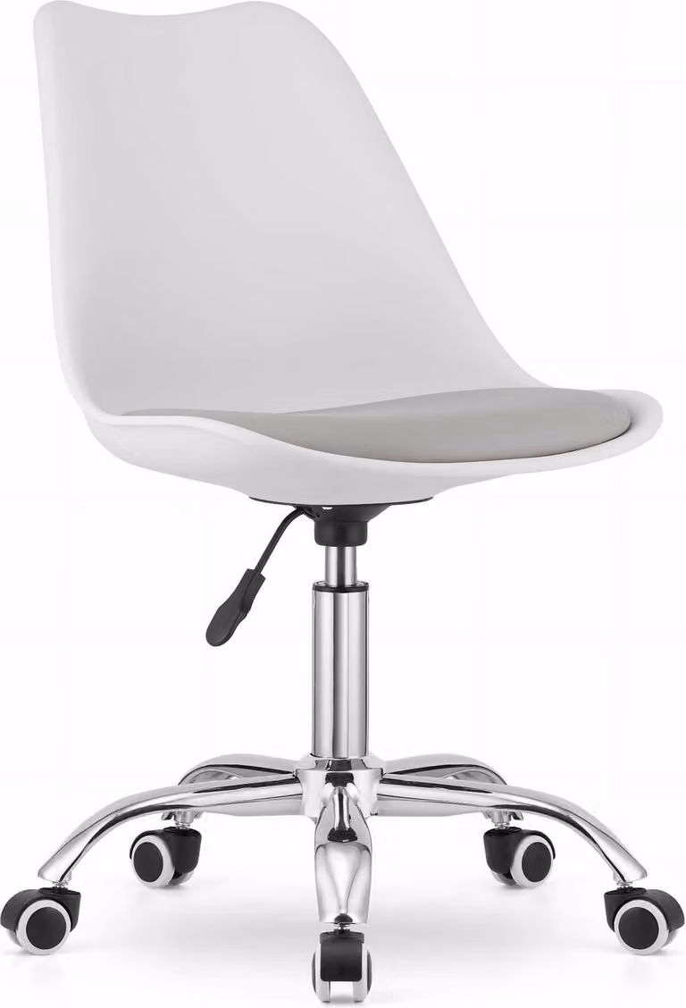 Sedia da ufficio bianco-grigio PANSY