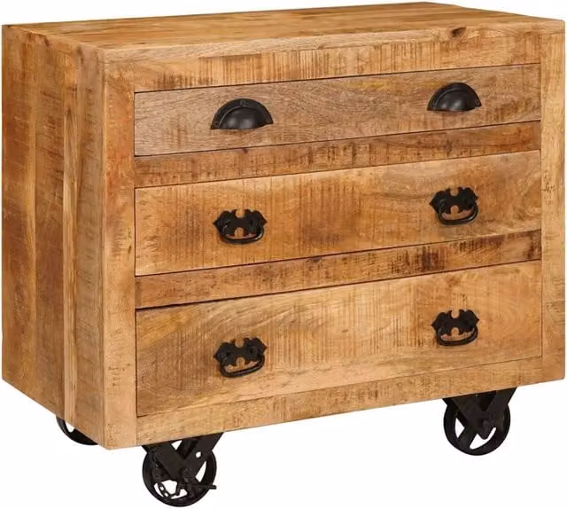 Mobile laterale | Tavolo laterale | Tavolino Marrone 70 x 38 x 63 cm legno massello di mango