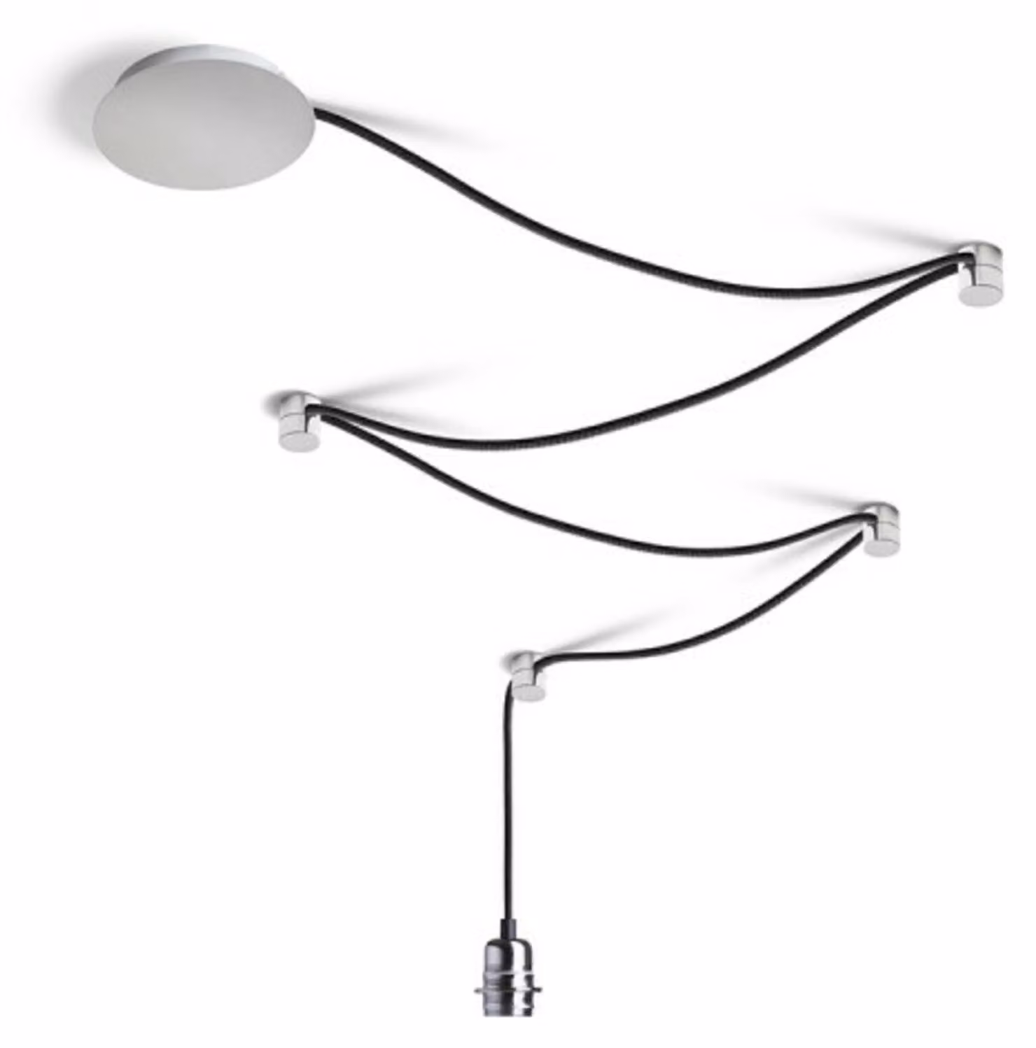 Set di pendenti SPIDER I cromo nero 230V LED E27 15W