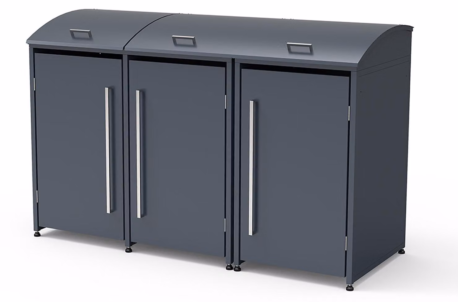 Westmann cassonetto in metallo Moderna 3 3x240 L antracite 83x211x135 cm