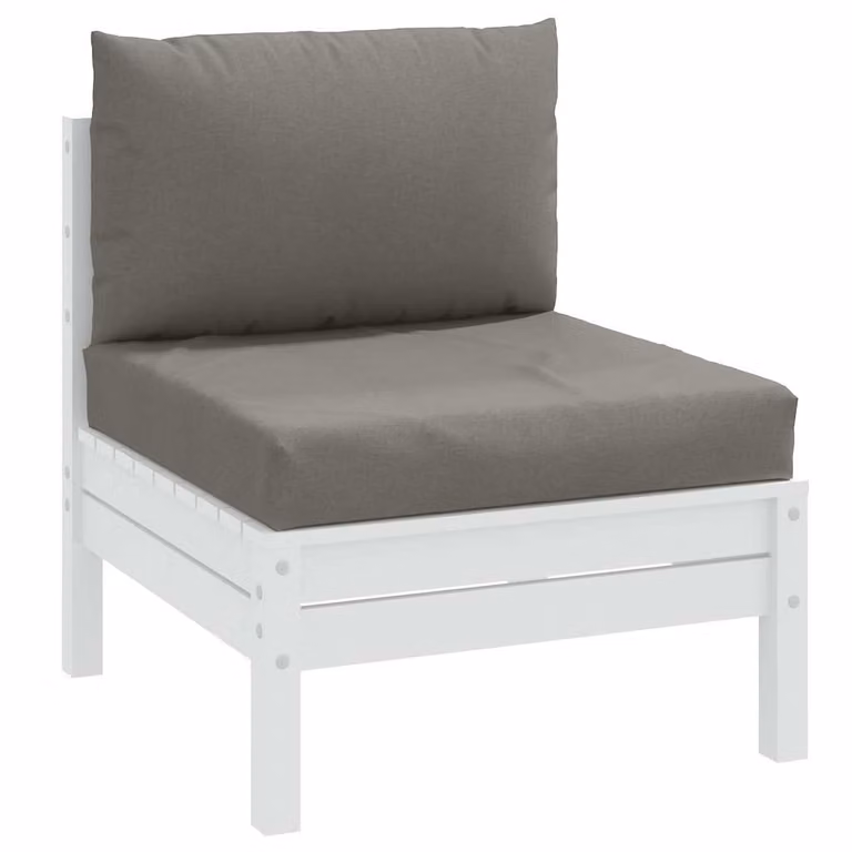 Set di 2 cuscini per pallet vidaXL in tessuto resistente ai raggi UV, colore grigio, L 60 x P 60 x H 9,5 cm