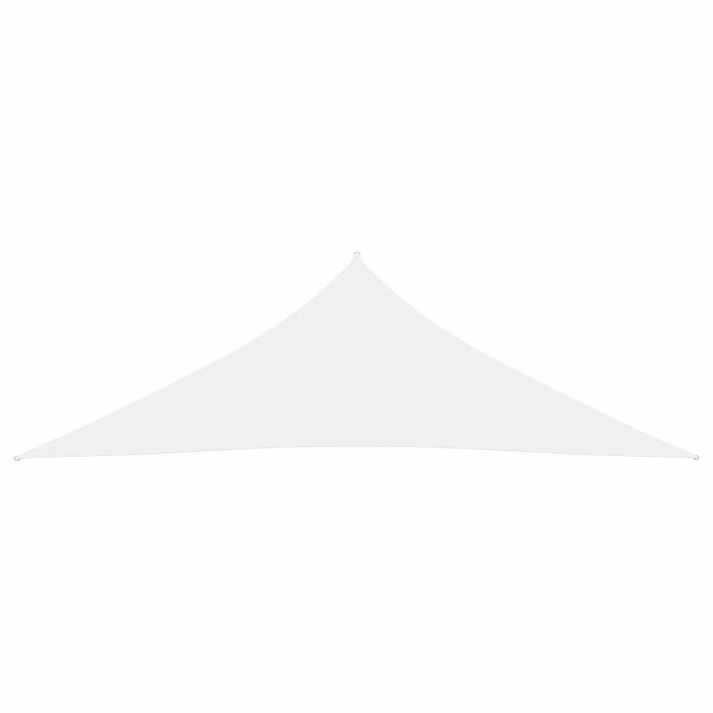 The Living Store Tenda da sole in tessuto Oxford Triangolare 3,5x3,5x4,9 m Bianco