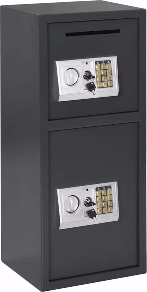 Cassetta di sicurezza digitale Grigio scuro 35 x 31 x 80 cm