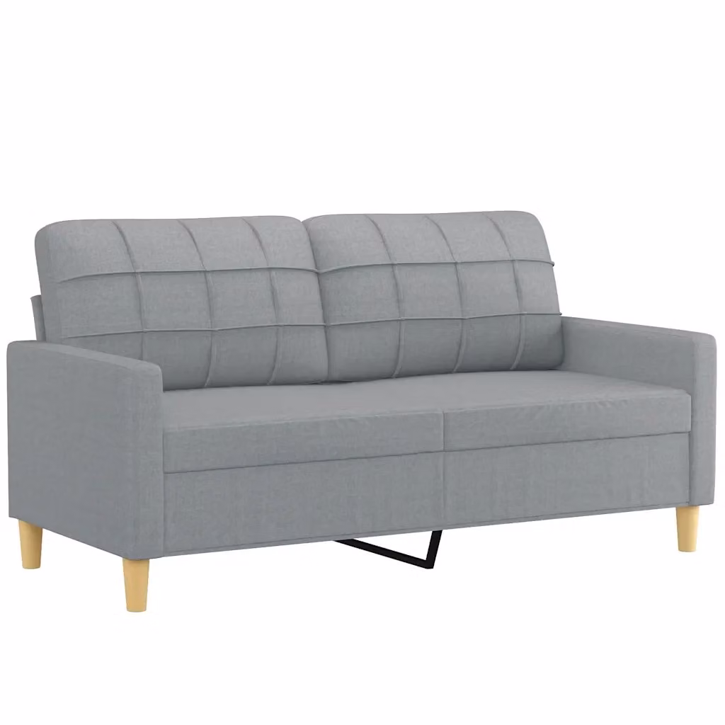 Divano letto moderno vidaXL in tessuto grigio con struttura in metallo per il tuo soggiorno – 2