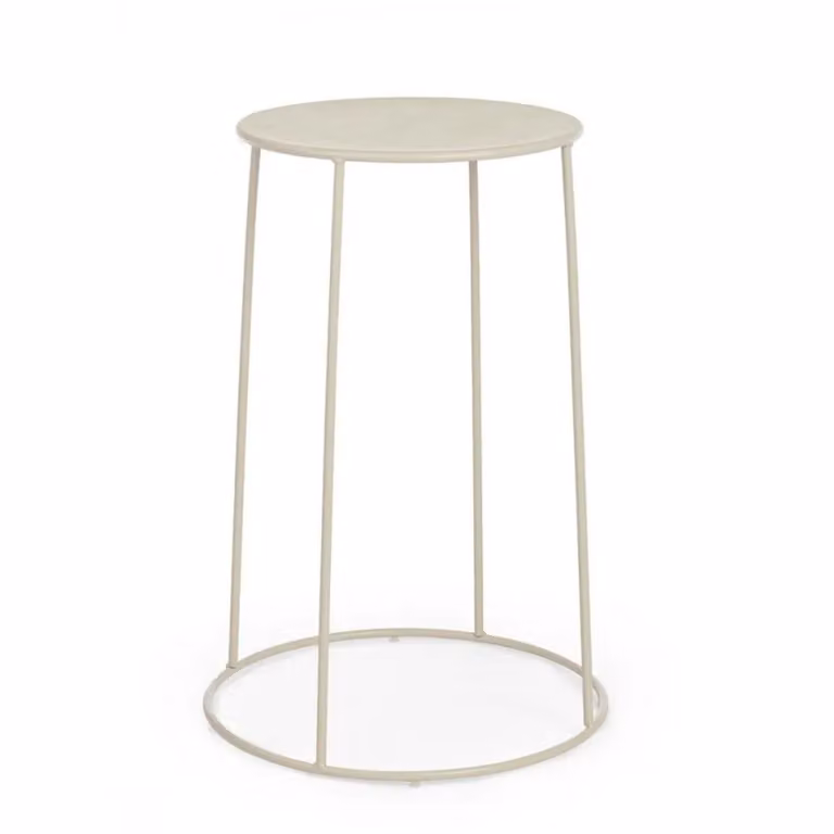 Set di 4 tavolini AUSTIN in acciaio beige