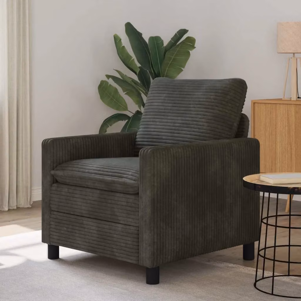 Divano da soggiorno moderno DESIGN IN color antracite con rivestimento in tessuto e coperture rimovibili L: 76 cm, P: 81 cm, H: 87,5 cm – 2