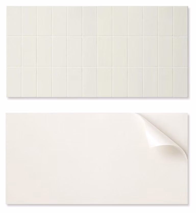 Pannello decorativo autoadesivo per la decorazione rapida delle pareti, dimensioni 120 x 60 cm, piastrelle rettangolari con motivo a griglia