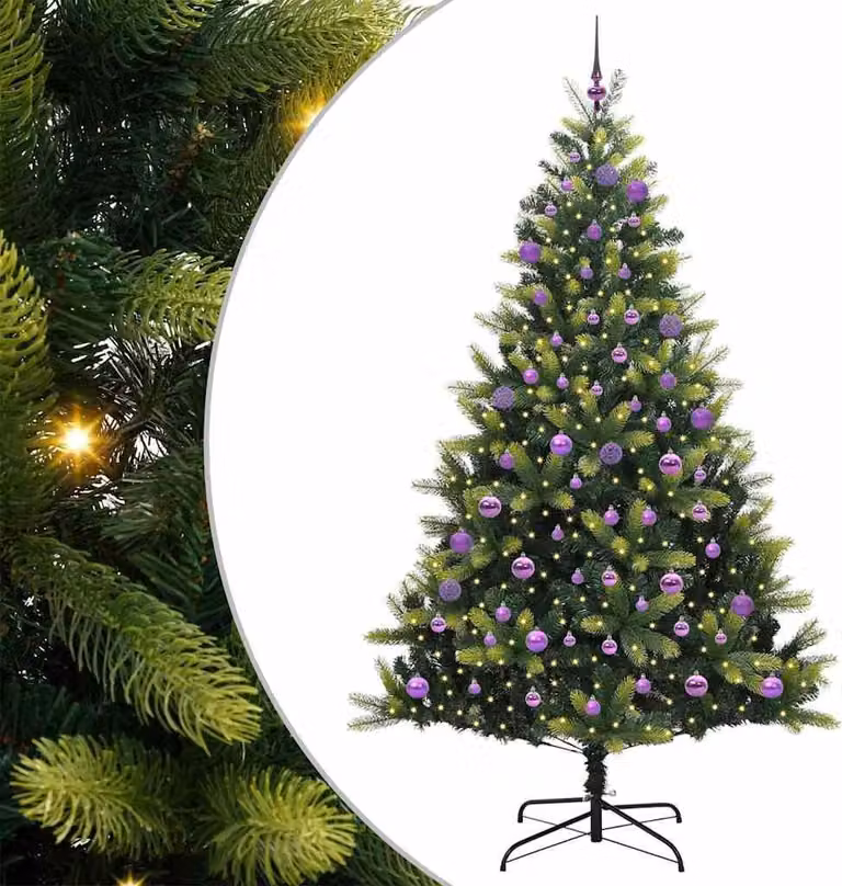 Albero di Natale Artificiale a Cerniera con 300 LED 180 cm