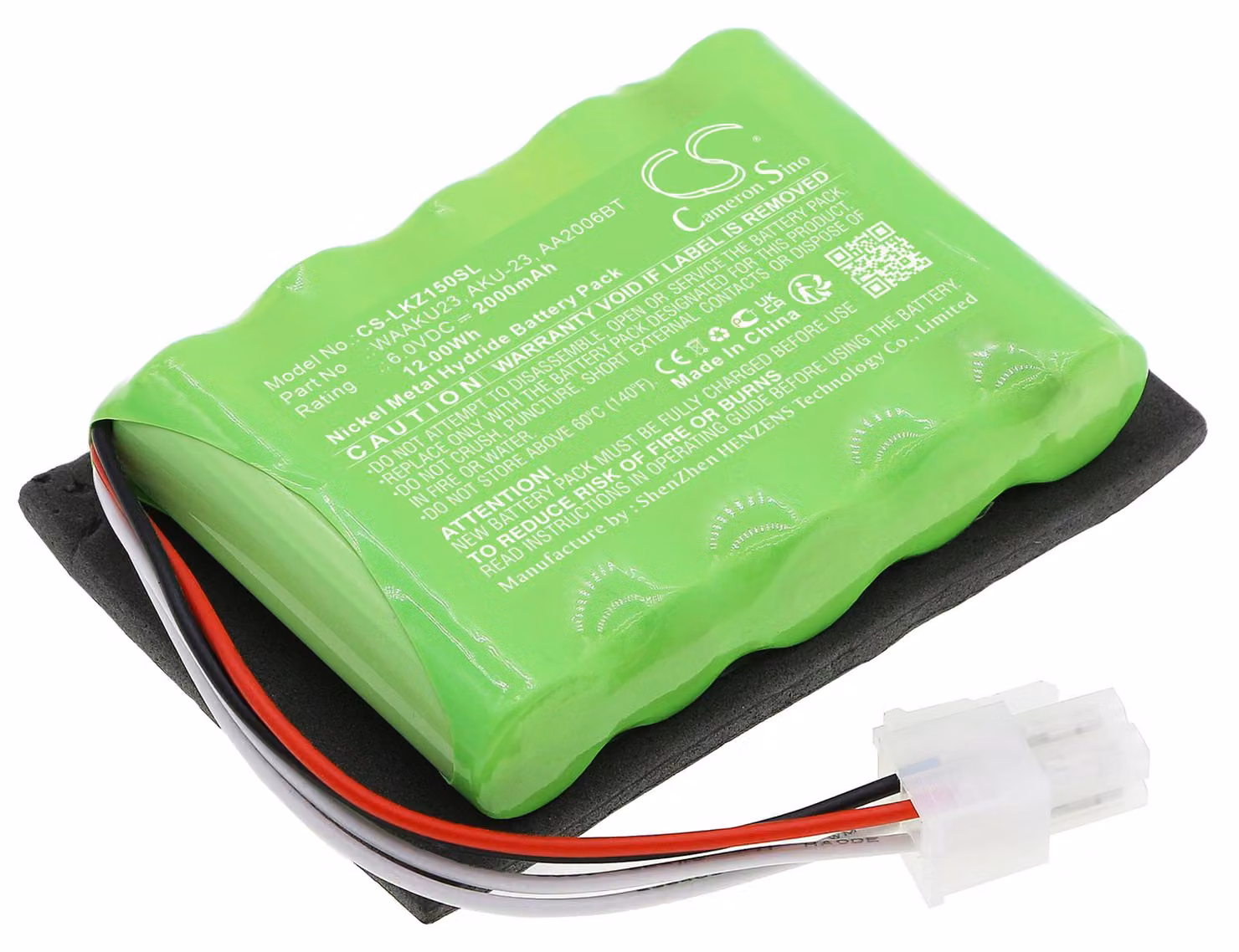 TECHTEK Batteria compatibile con [Sonel] LKZ-1500 Cable Detector, LKZ-1500 locator sostituisce AA2006BT, per AKU-23, per WAAKU23