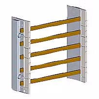 Siemens ALPHA-ZS, kit di retrofit per barra collettrice a 1 campo, 12 x 5 mm, 5 poli 8GS40108