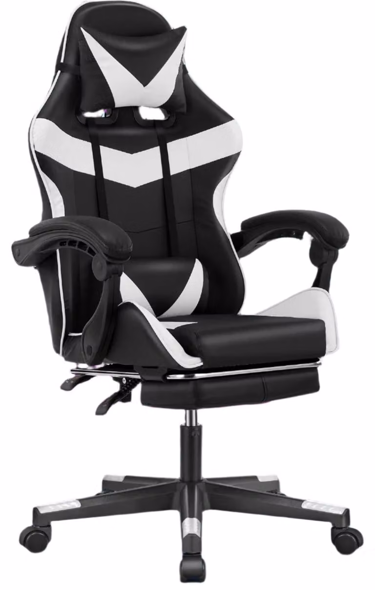 Sedia da gaming - Sedia da gaming con massaggio - Sedia da ufficio - Sedia girevole - Con poggiapiedi - Con poggiatesta - Regolabile
