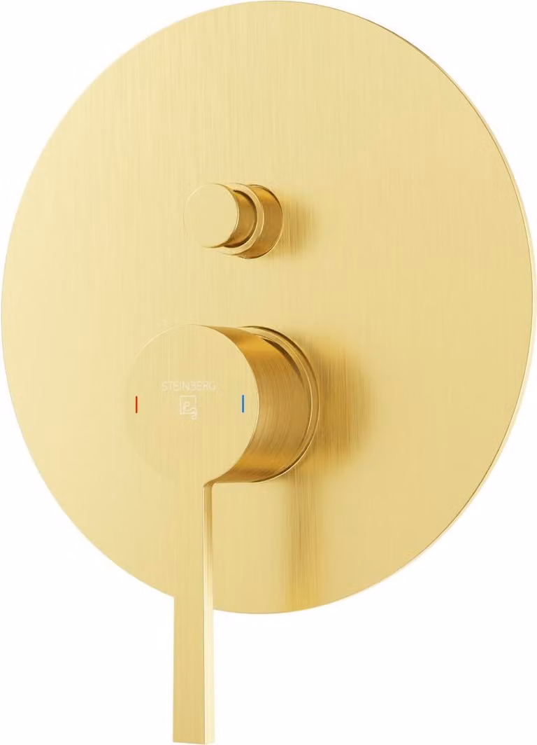 Steinberg Série 260 Mélangeur bain/douche, Set de finition, encastré, 2 consommateurs, rond, 26021033BG, 26021033BG