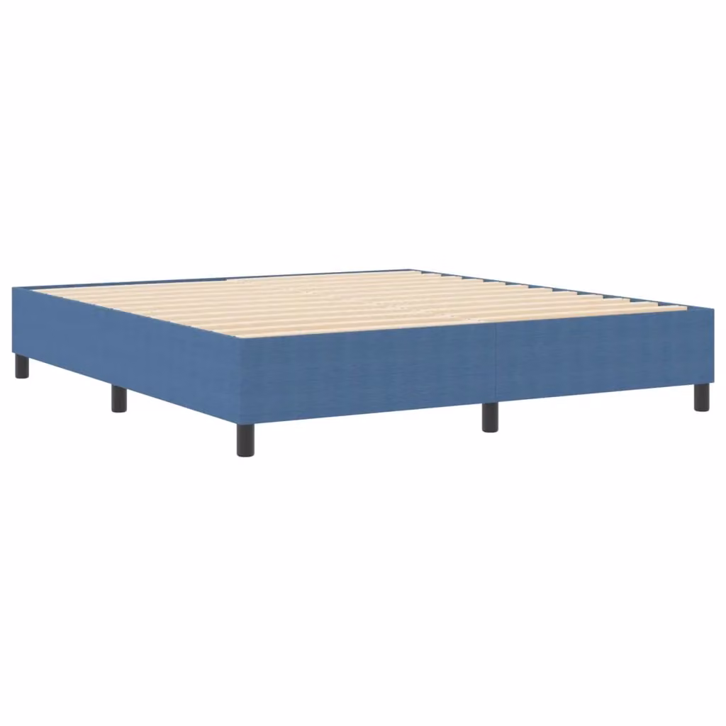 Struttura letto piattaforma moderna vidaXL in tessuto cord blu L 180 x P 200 cm – 2