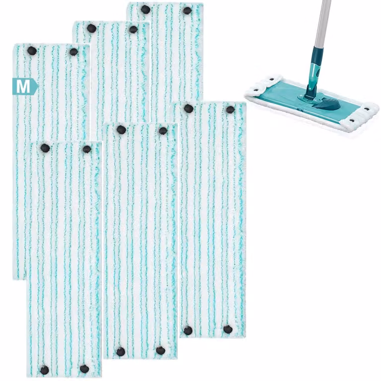 Set di 6 coperture per mop a secco, in microfibra, dimensioni 42x15 cm