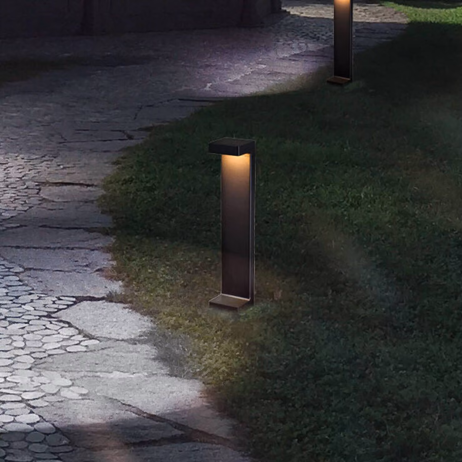 Viokef Lampioncino LED Quadro, Nero, Alluminio, Moderno, Lampada LED da esterni