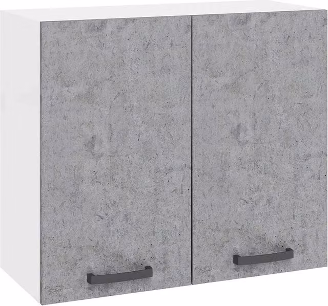 Pensile colapiatti Redokasa per cucina e soggiorno con due ante in legno, colore grigio ash, L: 80 cm, H: 72 cm, P: 32 cm