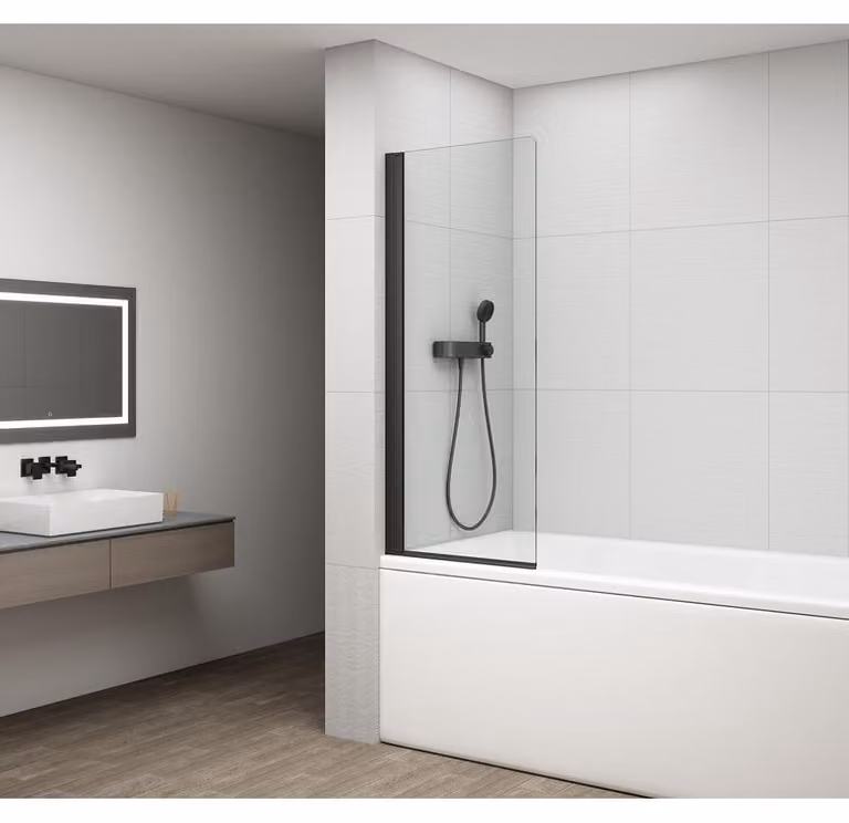 ROTA BLACK Cabina doccia 750 mm, vetro trasparente