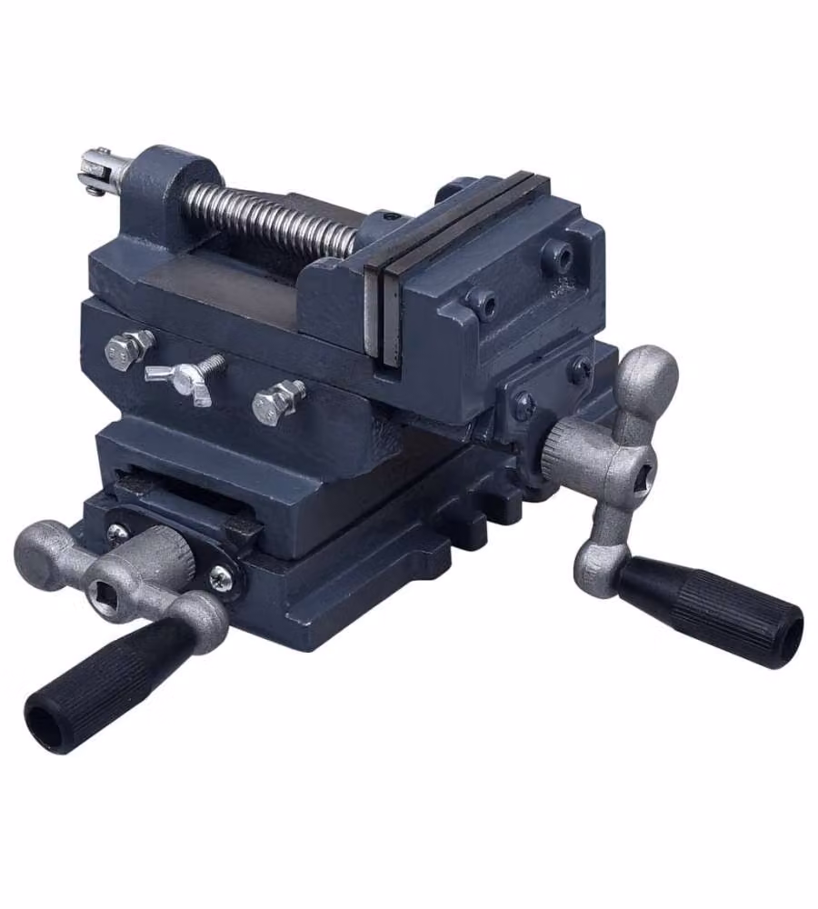 Morsa Manuale con Slitta Trasversale per Trapano a Colonna 70mm