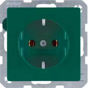 Presa Berker 47436013 SCHUKO verde con Berker Q.1/Q.3