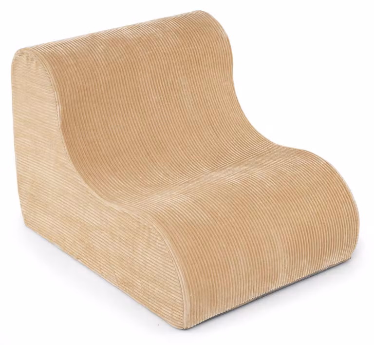 Divano da terra KOMFOTTEU, poltrona da lettura in pile corallo e schiuma ad alta densità, poltrona da pavimento con rivestimento removibile e lavabile, divano-pouf ergonomico per soggiorno e camera da letto, color beige