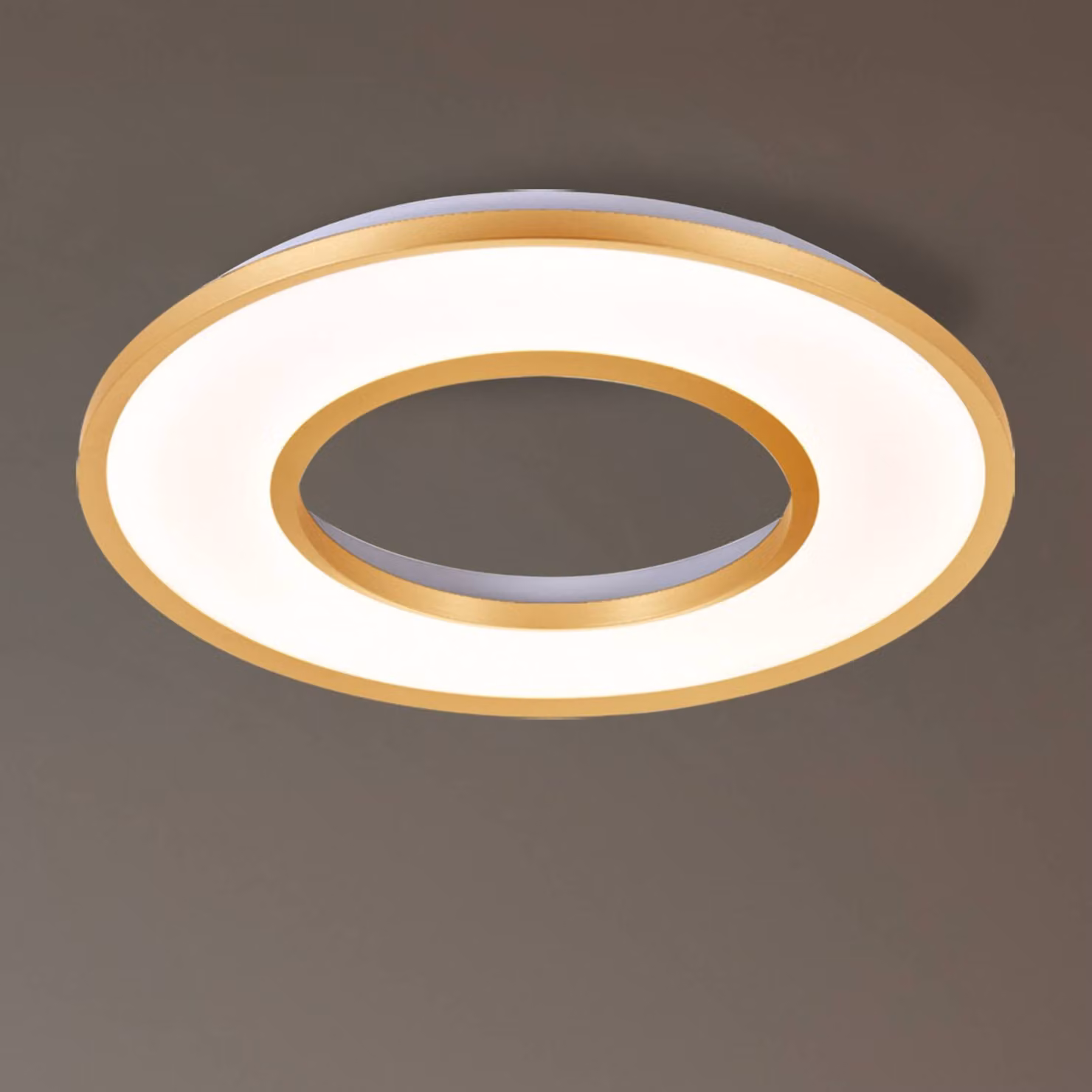 Viokef Plafoniera a LED Valeria, Ottone / Oro, Soggiorno / Sala da pranzo, Alluminio, Moderno, Plafoniera LED
