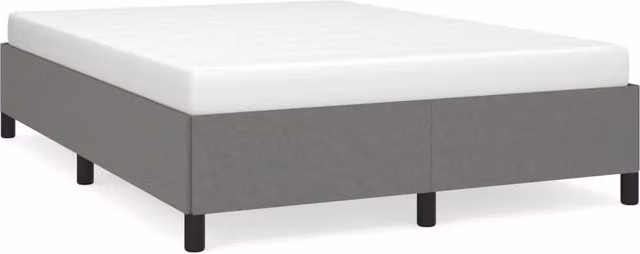 Letto matrimoniale moderno DESIGN IN in tessuto grigio con doghe in legno L 140 x P 200 cm