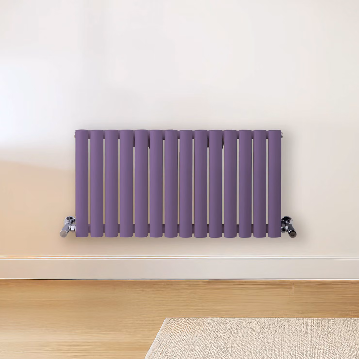 Radiatore di Design Orizzontale  Viola (Lush Viola) -  400mm x 826mm  - Pannello Doppio  - Revive