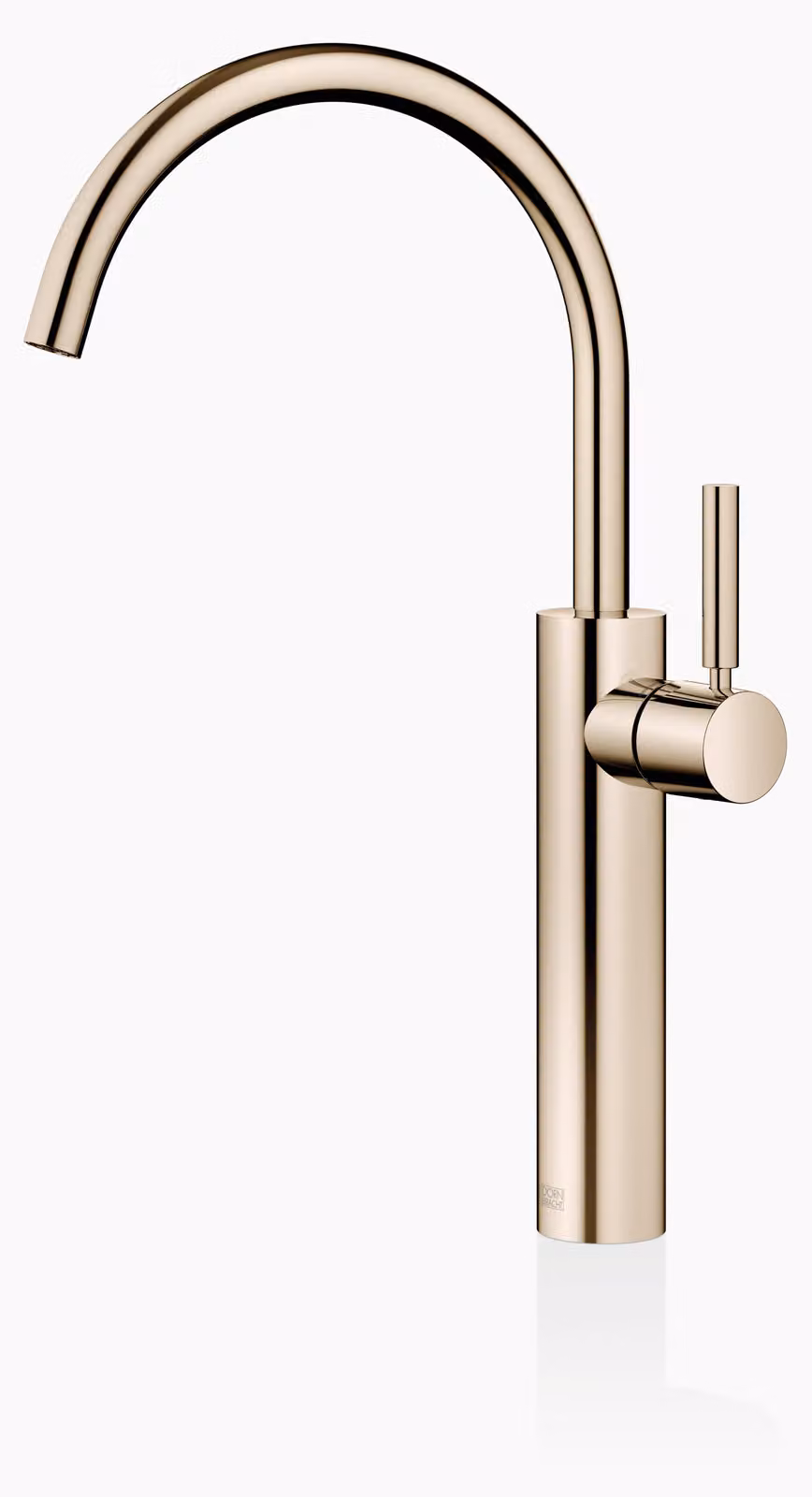 Dornbracht META Mitigeur monocommandé pour lavabos avec pied surélevé, sans garniture d'écoulement, saillie 201mm, 33534661-26, 33534661-26