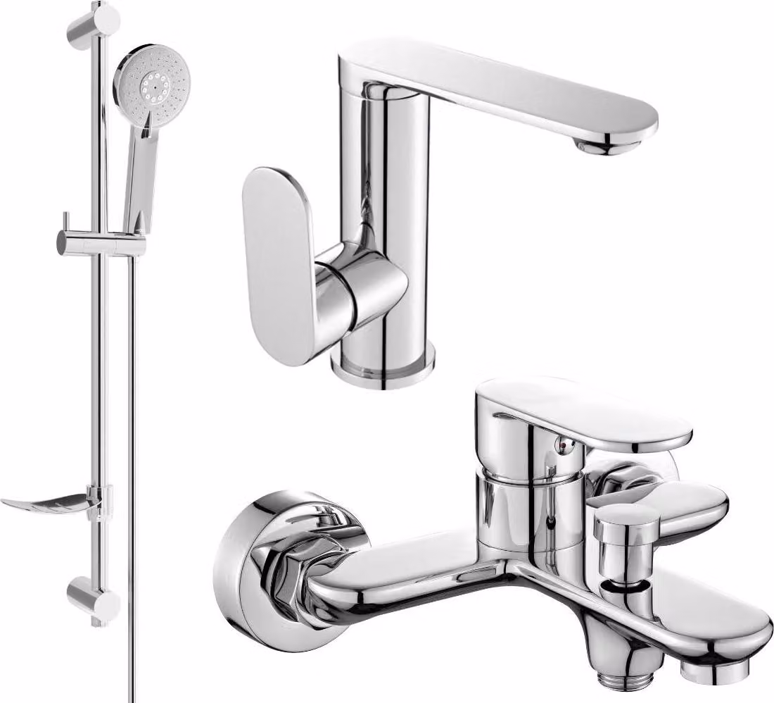 Mexen Milo DF40 set vasca, cromo - 713053DF40-00
