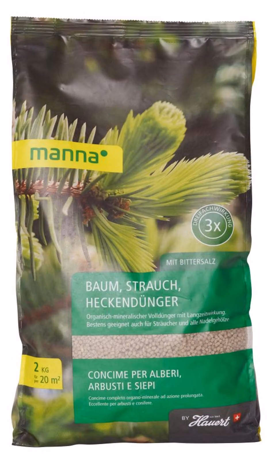 Concime per siepi di alberi e arbusti Manna 2 kg per circa 20 m²