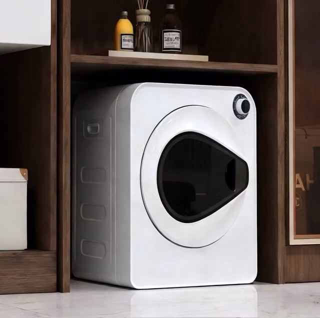 Asciugatrice 4 kg con 4 programmi; disinfezione e antipolvere; bianca; installazione a parete o in colonna