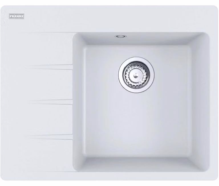 FRANKE lavello CNG 611-62 GLACIER vasca destra con comando eccentrico / dimensione foro 600 x 480 mm R15 / lavello in granito