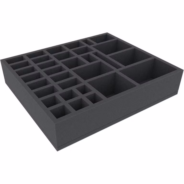 Inserto in schiuma 350x300x70 mm per giochi da tavolo con 32 scomparti