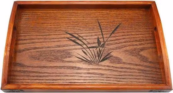 Tavolino da salotto in legno con spazio contenitore e maniglie per caffè, tè e snack, ideale per il soggiorno o il ristorante