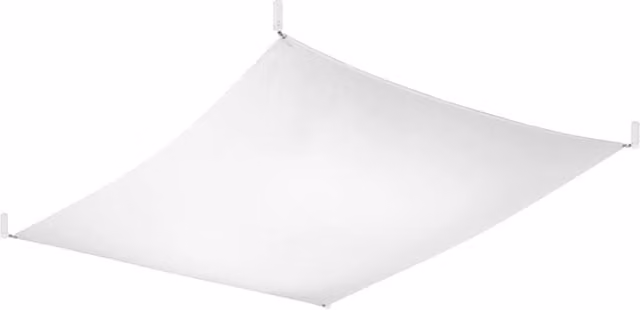 LUNA 2BM Plafoniera in tessuto bianco a 6 luci 850lm 3000K IP20